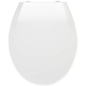 WENKO Abattant WC Premium Kos Easy-Close avec abaissement automatique et frein de chute, Thermoplastique Résistant, Charnières en Inox, 37 x 44 cm, Blanc - Publicité