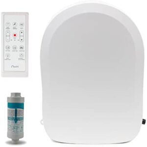 Nashi Siège et Couvercle de Toilettes Japonais Deluxe Pro   Bidet Attaché à la Toilette avec Fonctions de Lavage et de Séchage   Abattant de Toilette à Chute Amortie 51,5 x 37 x 11,6 cm. Publicité