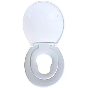 ADOB , Lunette de Toilette avec Siège Enfant Magnétique, Frein de Chute et Charnière Réglable, Abattant WC Familial en Durplast (plus fort que Polyéthylène), amovible pour faciliter le nettoyage - Publicité