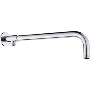 Gnimauhz 50cm Montage Mural Bras de Douche Tuyau de cuivre tube Chrome Fini，Accessoires Tube Bras de Tête de Douche Support en Cuivre,pour Salle de Bains Pommeaux - Publicité