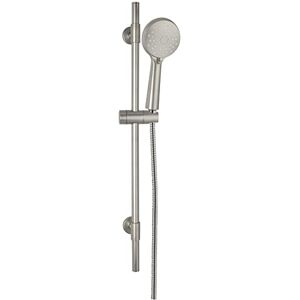 WENKO Set de Douche Young, Barre de Douche 66 cm en Acier Inoxydable brossé, Pomme de Douche avec 3 Fonctions, Flexible de Douche 150 cm, Convient pour Chauffe-Eau instantané, raccord Universel ½ - Publicité