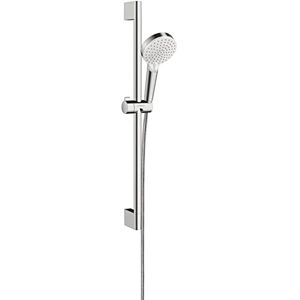 Hansgrohe Crometta Set de douche Vario Green 6 l/min avec barre Unica'Croma 65 cm, blanc/chromé, 26555400 - Publicité