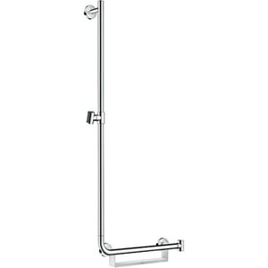 Hansgrohe Unica Barre de douche Comfort 110 cm avec poignée à droite, sans flexible, blanc/chromé, 26403400 - Publicité