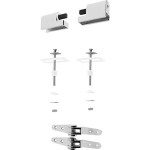 Cornat Kit de fixation – Convient pour divers abattant WC  avec décor – Métal / système de fixation / kit de fixation / pièces de rechange / accessoires / TEC365074 - Publicité