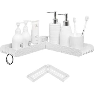 Copangle Organisateur de Douche de Salle de Bain, étagères de Douche adhésives   Étagères de Rangement pour Salle de Bain,Organisateur d'étagère de Salle de Bain réglable pour armoires de Chambre à - Publicité