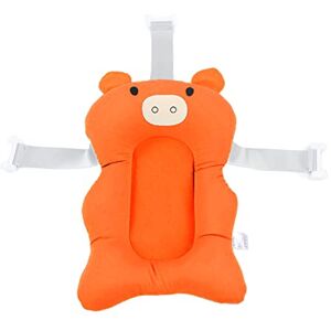 VBESTLIFE Tapis de Bain pour bébé, Coussin de Soutien pour le Bain de bébé Oreiller de Bain Doux et Sûr pour la Douche de bébé (Orange) - Publicité