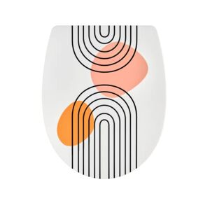 Wirquin 20724241 Abattant WC en thermoplastique Marbella forme U Arche Japandi, blanc - Publicité