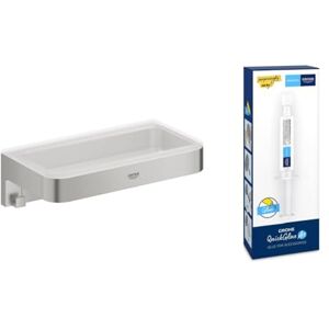 Grohe Lot de Start Cube Panier de Douche, Supersteel, 41107DC0 + Kit Colle Quickglue A2, 41128000 - Publicité