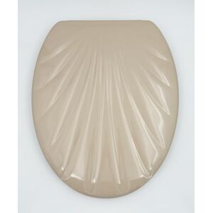 ADOB Lunette de WC en Duroplast forme de coquillage beige, 14875 - Publicité