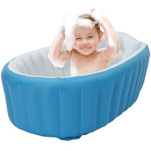 Froulaland Baignoire gonflable de baignoire pliable bambin baignoire Cuve Piscine pour Été Bain Souple Baignoire Anti-Glissante Pliable Voyage Epais Douche Bassine Siège-Grande Taille (pour 0-3 ans) (bleu) - Publicité