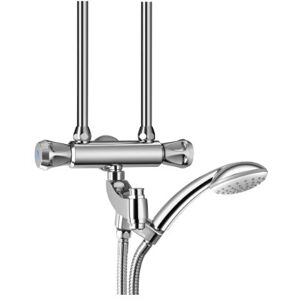 AEG 232616 Aho 50 Wd Mélangeur de baignoire/douche ouverte Robinet avec douche flexible et pommeau de douche en métal - Publicité