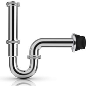 Omasi Siphon universel en acier inoxydable Siphon de lavabo Siphon anti-odeurs Tube plus 1 1/4" x 32 mm Bonde de vidange sur mesure Siphon de tuyau, siphon de lavabo - Publicité