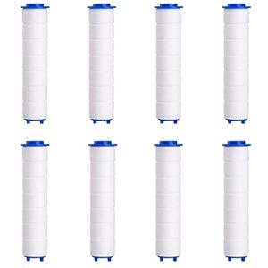 VEGCOO Filtre Pommeau de Douche，8 Pcs Filtre Douche en Coton PP de Douchette Anti-calcaire Amovible pour Douchette (80mm) - Publicité