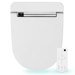 VOVO STYLEMENT VB-4100SR Siège de bidet électronique, Siège chauffant, Eau chaude et sèche, Veilleuse LED, Siège de toilette bidet monobloc, Rond, Fabriqué en Corée – Blanc - Publicité