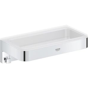 Grohe Start Cube Panier de Douche, Etagère Murale pour Salle de Bain, Fixations Cachées, A coller avec  QuickGlue ou à visser, Chromé, 41107000 - Publicité