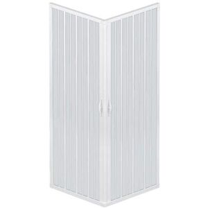 ROLLPLAST PINTO Liberté Cabine de douche d’angle, ouverture à accordéon, 100 x 100 cm, ajustable, couleur blanc pastel - Publicité