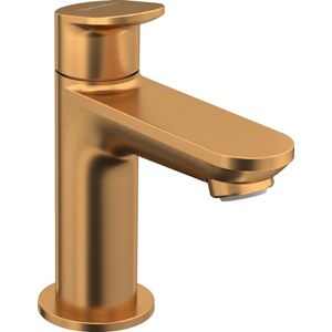 Duravit Robinet sur pied Wave (hauteur du bec 77 mm), mitigeur de lavabo eau froide, robinet d'eau froide, bronze brossé - Publicité