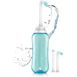 Hyesrtey Bidet Portable Soin Post-Partum 500ml Peri Bottle postpartum Pulvérisateur de bidet pour le lavage des cul des enfants, nettoyage des femmes enceintes, nettoyage post-partum (bleue) - Publicité