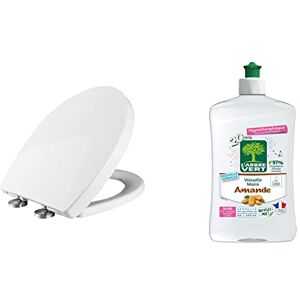 Ibergrif M41002, Abattant WC Forme O, Cuvette Toilette avec Frein de Chute, Lunette WC avec Fermeture en Douceur & L'Arbre Vert Liquide Vaisselle Amande 500 ml - Publicité