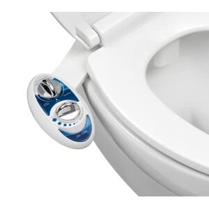 Luxe Bidet Neo 185 – Self double Brosse de nettoyage – Eau Douce non électrique mécanique Bidet WC Attachment (Bleu et blanc) - Publicité