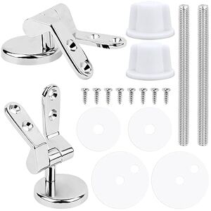 talifoca Attaches Charnière Abattant WC, Charniere Abattant WC, Kit Fixations Remplacement pour WC Abattant, Lot de 2 Charnières de Rechange pour Lunette de Toilette avec Fixations en Alliage de Zinc - Publicité