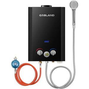 GASLAND BE264B chauffe-eau à gaz 10L 30/37mbar, système de douche chaude sans réservoir pour l'extérieur avec affichage numérique, chauffe-eau LGP instantané pour la douche de camping-car Shower - Publicité