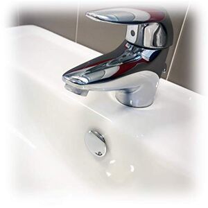 fischer 551885 Couvercle de trou Trop complet chromé pour lavabos, éviers et bidet, pour salles de bains et cuisines, - Publicité