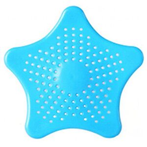 Filtre pour évacuation de lavabo/évier/baignoire Retient les cheveux , Plastique, bleu, 16 cm - Publicité