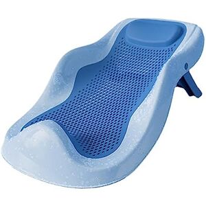 Spacnana Support de Bain pour bébé Support de Bain Pliable pour bébé Siège de Douche Ergonomique Antidérapant pour bébé (Bleu) - Publicité