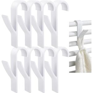 Gehanico Lot de 8 Crochets Radiateur sèche serviette Crochet Seche Serviette Salle de Bain pour Radiateurs plastique Blanc Patères Radiateur de Salle de Bain (blanc) - Publicité