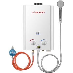 GASLAND BE264 chauffe-eau à gaz 10L 50mbar, système de douche chaude sans réservoir pour l'extérieur avec affichage numérique, chauffe-eau LGP instantané pour la douche de camping-car Shower - Publicité