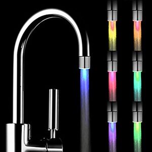 Sensail Robinet d'eau 7 Couleurs Changement coloré Micro Couleur à LED robinet - Publicité