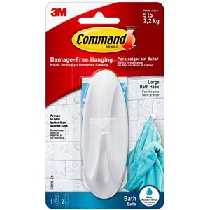 Command Crochet Grand pour Salle de Bains, 1 Crochet et 2 Grandes Languettes, 2,2 kg Accrochage Sans Dommage - Publicité