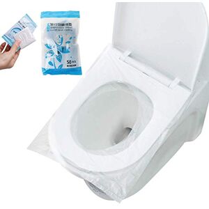 Surplex 50 PCS Toilette wc Jetable, Plastique Protège Cuvette WC Imperméable Portable Emballage Individuel Matériau Antibactérien Format Standard pour Enfants Voyage Camping Salle de Bains - Publicité