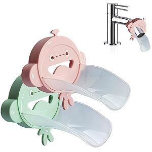 Norhogo Extension de robinet pour enfant, lot de 2 animaux pour robinets de lavabo, lavage à la main pour bébés, tout-petits et enfants (vert/rose) - Publicité