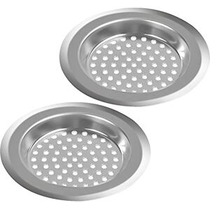 Mikihat 2Pcs Filtre évier Cuisine, Filtre à évier en Acier Inoxydable, Filtre Lavabo Salle de Bain,Grille pour évier Cuisine pour Isoler Les Scories et Empêcher des Débris Obstrués-75mm - Publicité