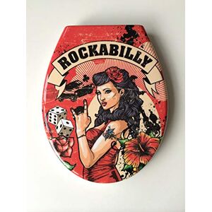 ADOB Rockabilly, Abattant WC avec système d'abaissement automatique Rouge - Publicité