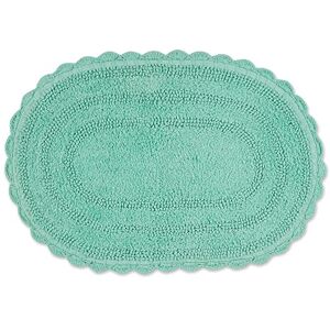 DII Crochet Collection Tapis de Bain réversible Petit Ovale 43,2 x 61 cm Aqua - Publicité