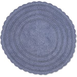 DII Crochet Collection Tapis de Bain réversible Bleu délavé 69,8 cm de diamètre - Publicité