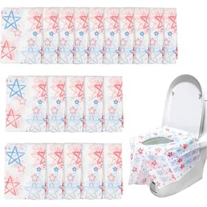 Fumanduo 20PCS Housses de Siège de Toilette en Papier Jetable, Protege Toilette Jetable, Protection WC Jetable Protege Cuvette WC Jetable Housse de Siege de Toilette en Papier Biodegradable - Publicité