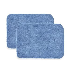 Penguin Home Bath Mat Tapis de Bain touffeté Moelleux, 100% micropolyester, Bleu, Set of 2-40x60cm - Publicité