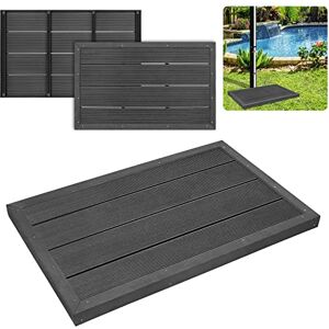 Aufun Élément de Sol antidérapant en WPC pour Douche de Jardin, Douche Solaire, Piscine, Plaque de Fond Anthracite 105 x 63 x 5,5 cm avec matériel de Montage (2 pièce) - Publicité