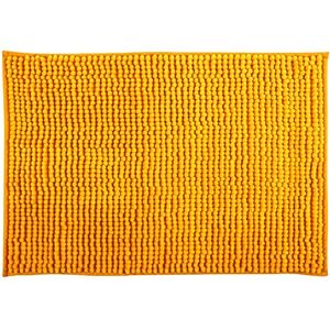 MSV Tapis de Bain Tapis de Douche „Chenille“ Poils Longs Microfibres Moelleux Anti-dérapant 60x90 cm Safran Jaune - Publicité