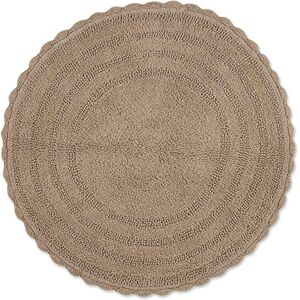 DII Crochet Collection Tapis de Bain réversible Rond 69,8 cm de diamètre Pierre - Publicité