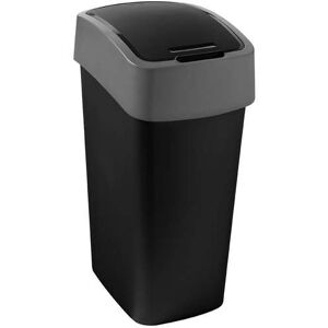 Conforama Poubelle cuisine 50 L FLIP BIN coloris noir