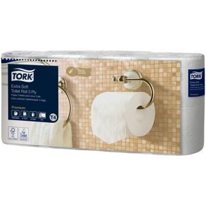 Tork Papier toilette triple épaisseur Tork Extra Soft - 56 rouleaux de 155 feuilles Magenta