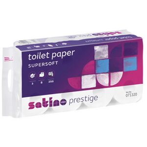 Papier toilette Prestige, 3 couches, blanc - Lot de 2
