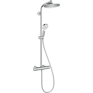 Hansgrohe Crometta S - Systeme de douche Showerpipe 240 1jet avec mitigeur thermostatique chrome 27267000