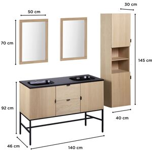 Mob In Robinet de salle de bain mitigeur bec bas noir H17cm GRIFO Beige 140x92x46cm