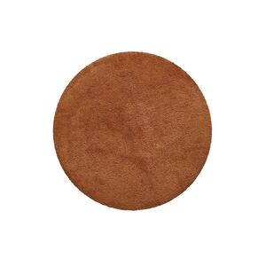 Wecon Home Basics Tapis de bain rond doux terracotta coton 90 rd. Cuivre 90x90x90cm